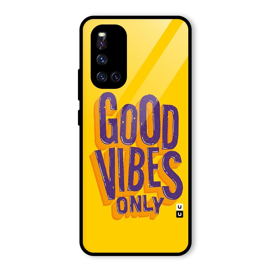 Happy Vibes Only Glass Back Case for Vivo V19