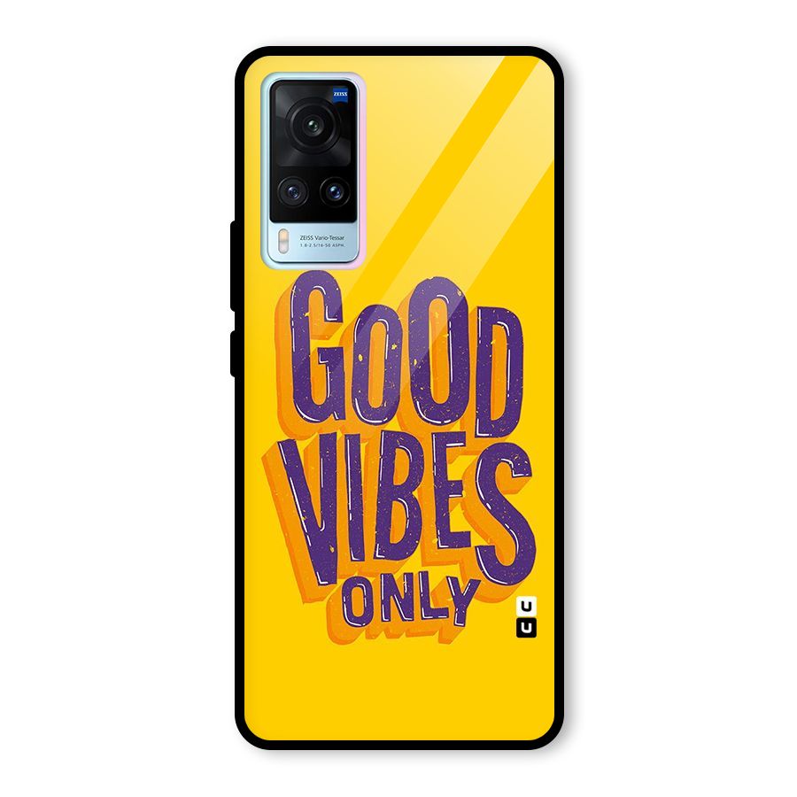 Happy Vibes Only Glass Back Case for Vivo X60