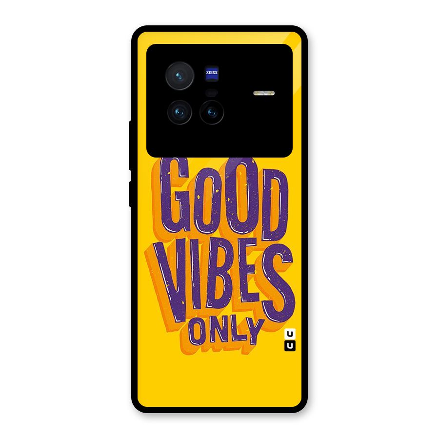 Happy Vibes Only Glass Back Case for Vivo X80