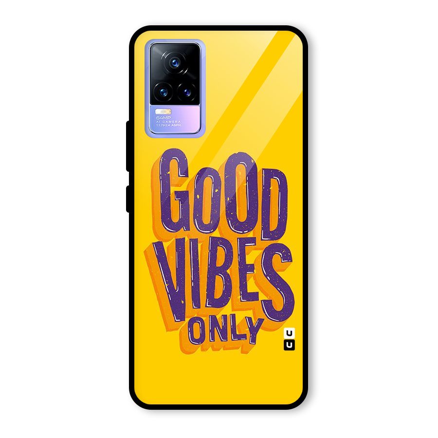 Happy Vibes Only Glass Back Case for Vivo Y73