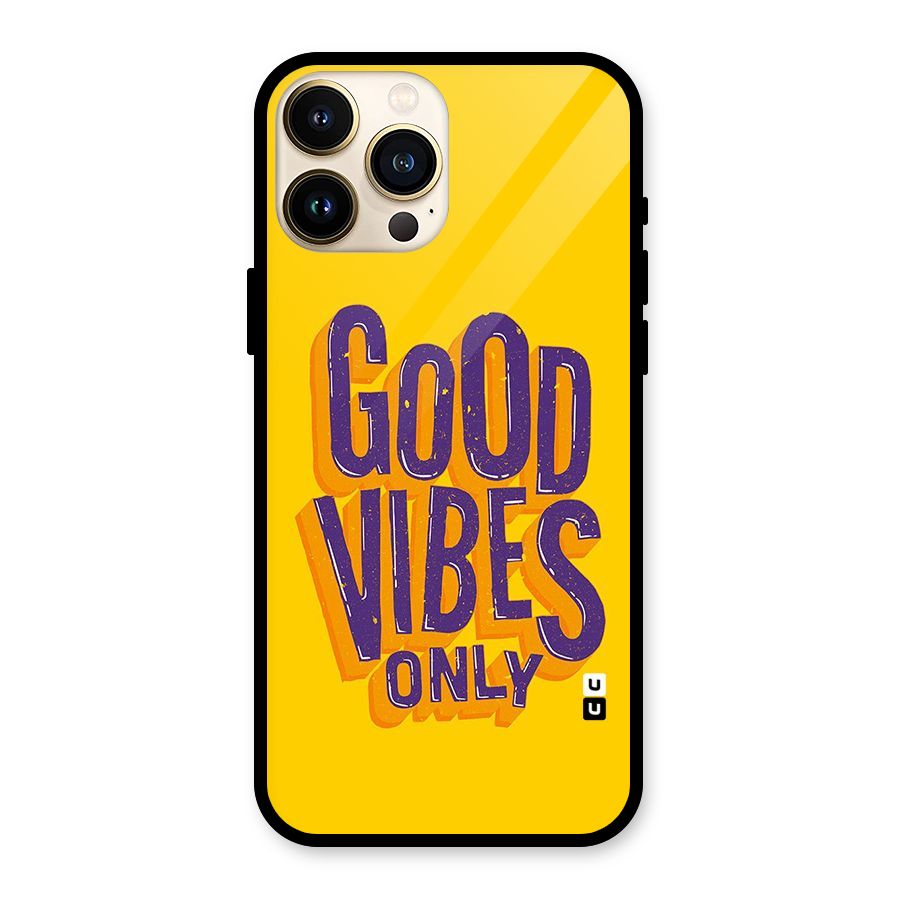 Happy Vibes Only Glass Back Case for iPhone 13 Pro Max