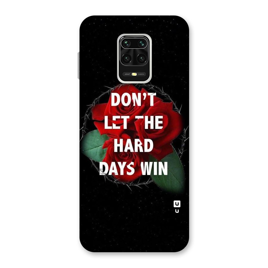Hard Days No Win Back Case for Redmi Note 9 Pro