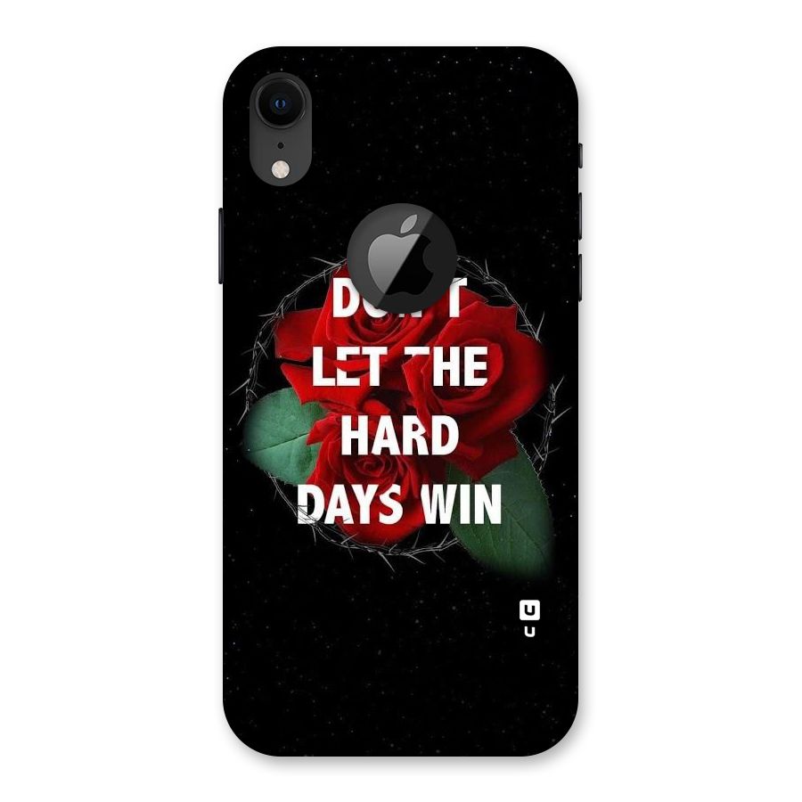 Hard Days No Win Back Case for iPhone XR Logo Cut