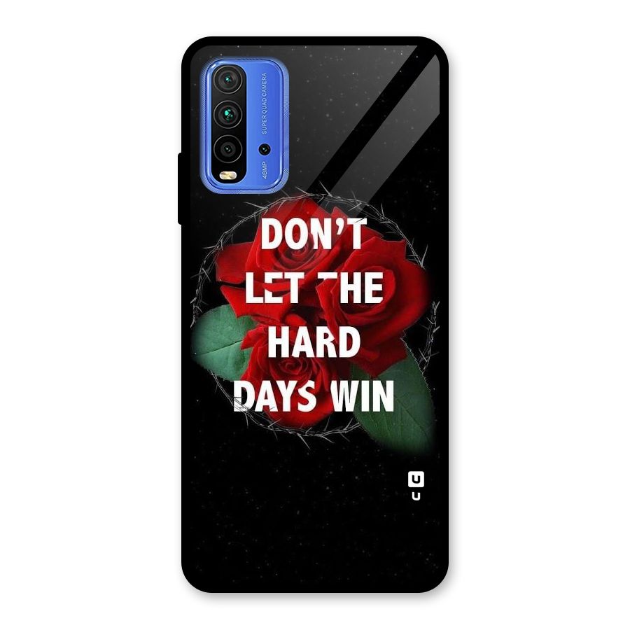 Hard Days No Win Glass Back Case for Redmi 9 Power