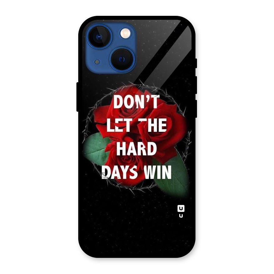 Hard Days No Win Glass Back Case for iPhone 13 Mini