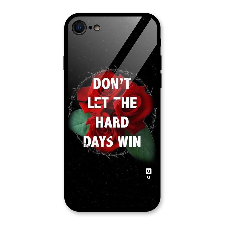 Hard Days No Win Glass Back Case for iPhone SE 2022