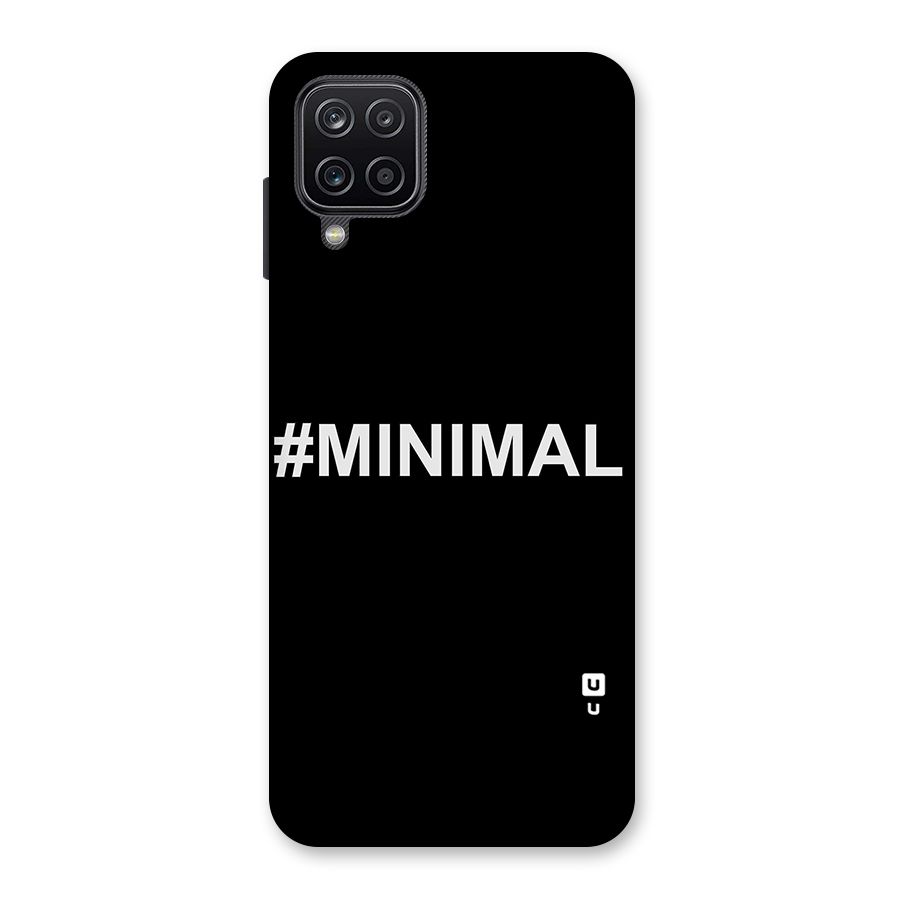 Hashtag Minimal Black Back Case for Galaxy A12