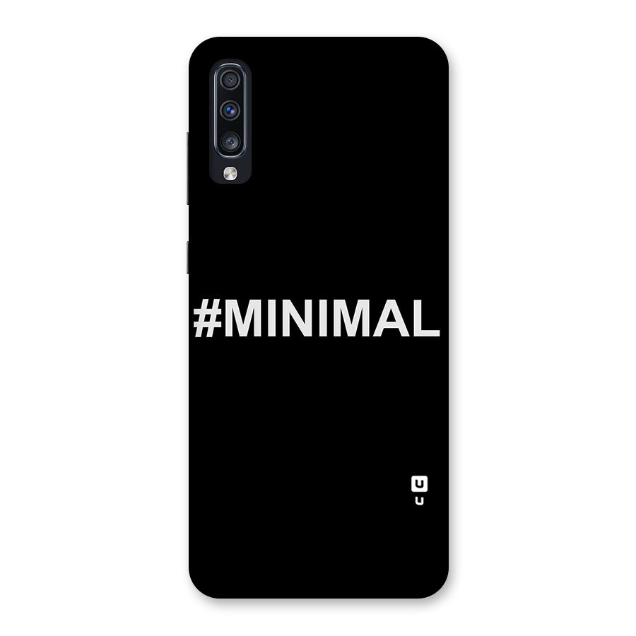 Hashtag Minimal Black Back Case for Galaxy A70s