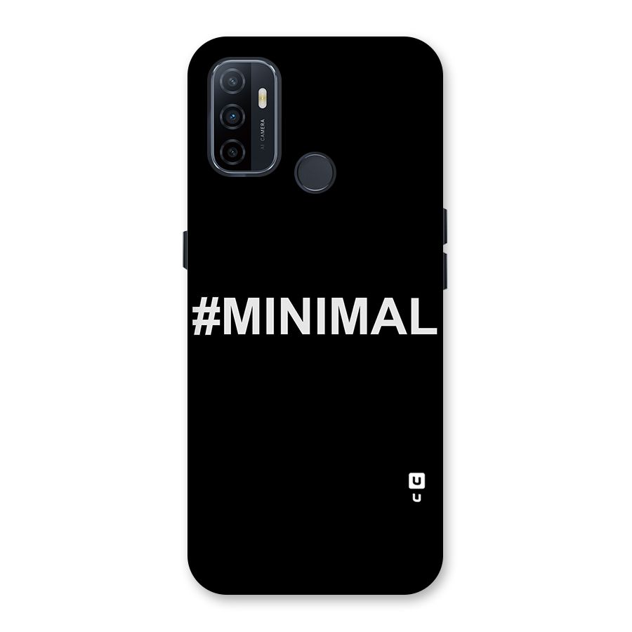Hashtag Minimal Black Back Case for Oppo A32