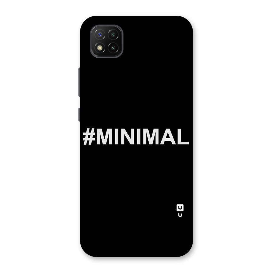 Hashtag Minimal Black Back Case for Poco C3