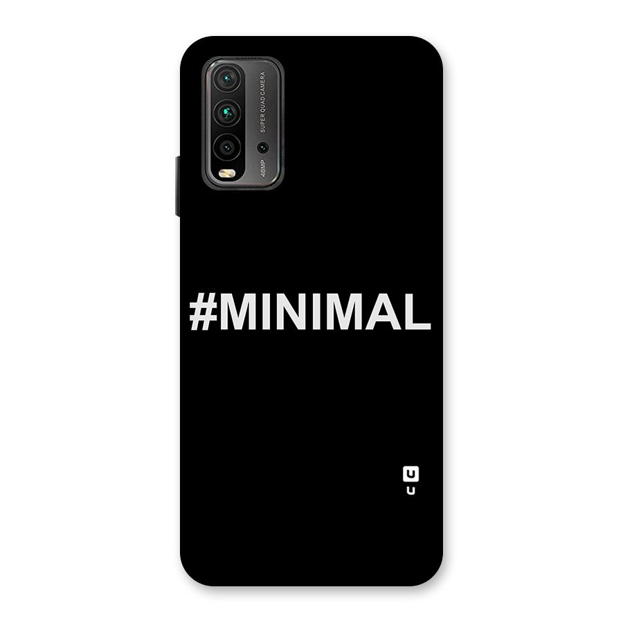 Hashtag Minimal Black Back Case for Redmi 9 Power