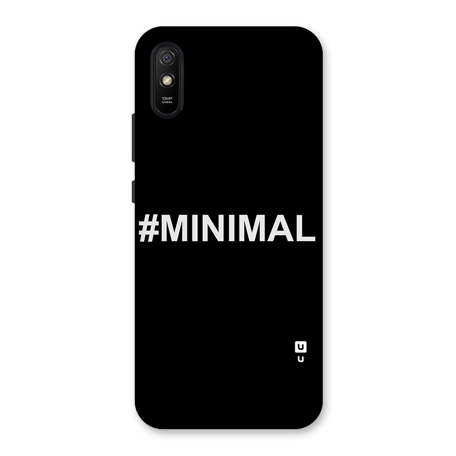 Hashtag Minimal Black Back Case for Redmi 9i