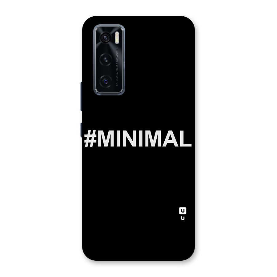 Hashtag Minimal Black Back Case for Vivo V20 SE