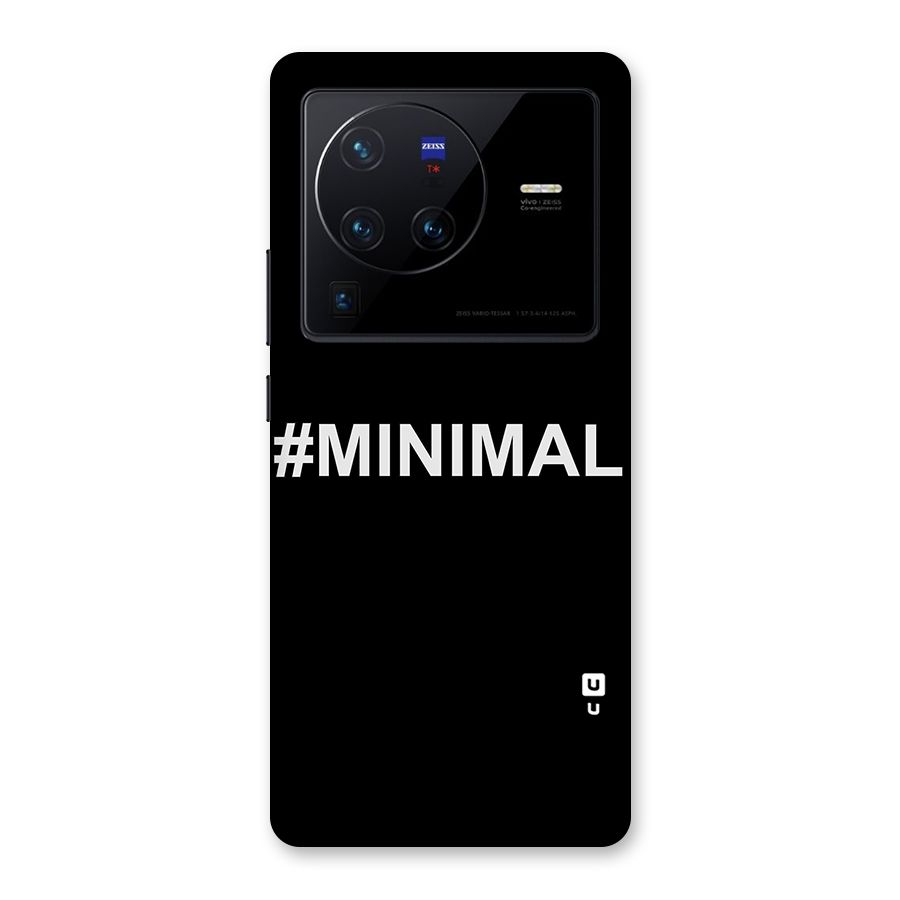 Hashtag Minimal Black Back Case for Vivo X80 Pro