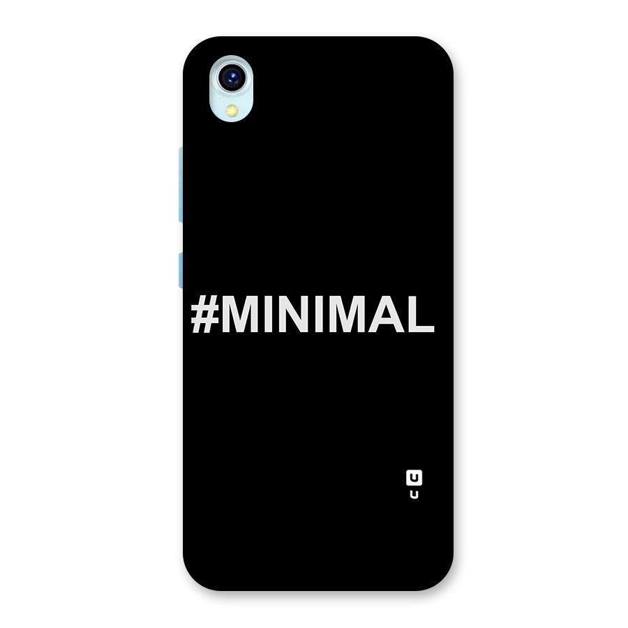 Hashtag Minimal Black Back Case for Vivo Y1s