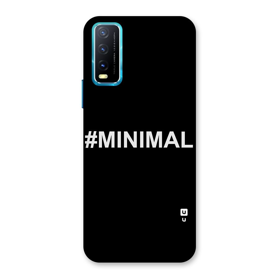 Hashtag Minimal Black Back Case for Vivo Y20G