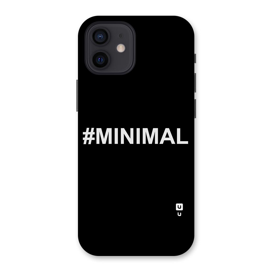 Hashtag Minimal Black Back Case for iPhone 12
