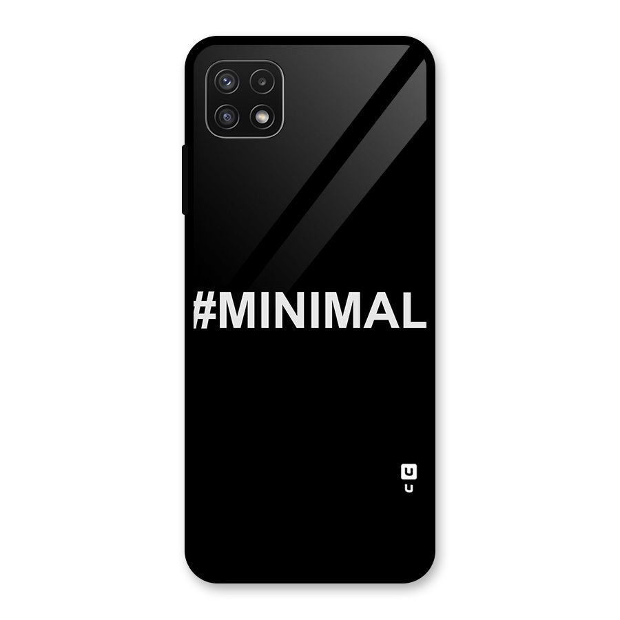 Hashtag Minimal Black Glass Back Case for Galaxy A22 5G