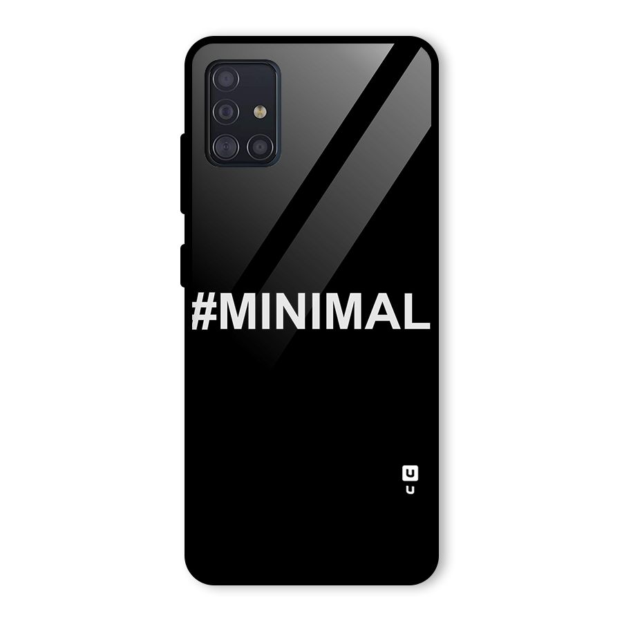 Hashtag Minimal Black Glass Back Case for Galaxy A51