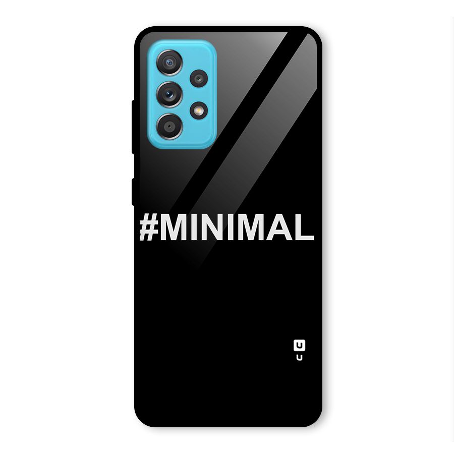 Hashtag Minimal Black Glass Back Case for Galaxy A52s 5G