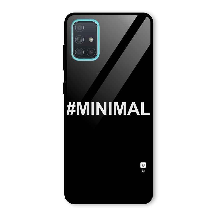 Hashtag Minimal Black Glass Back Case for Galaxy A71