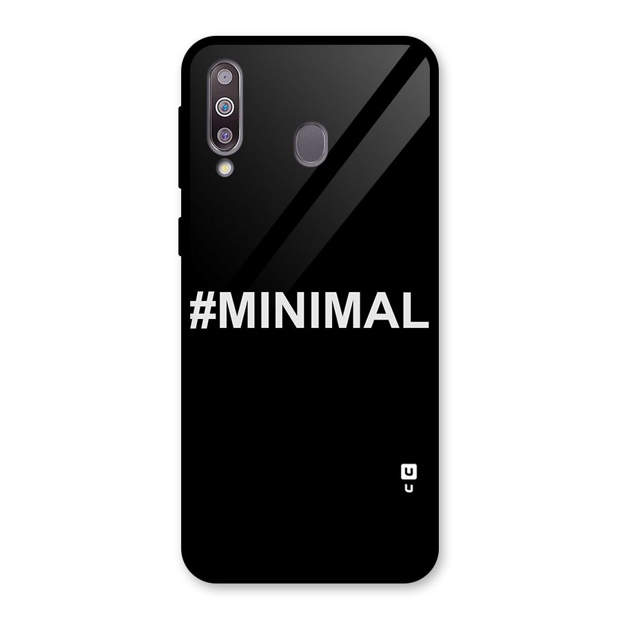Hashtag Minimal Black Glass Back Case for Galaxy M30