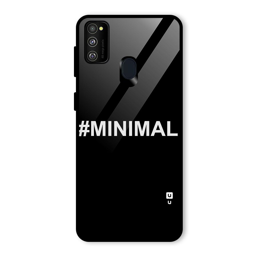 Hashtag Minimal Black Glass Back Case for Galaxy M30s