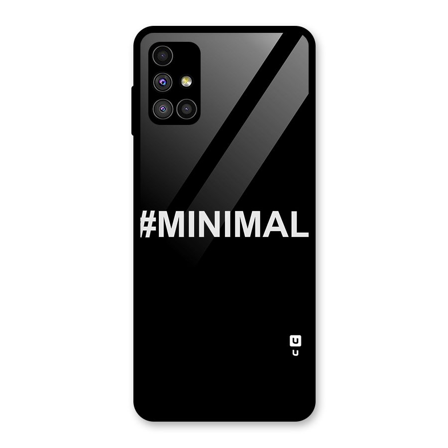 Hashtag Minimal Black Glass Back Case for Galaxy M51