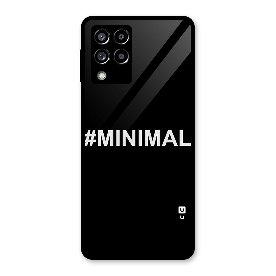 Hashtag Minimal Black Glass Back Case for Galaxy M53 5G