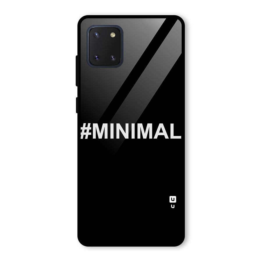 Hashtag Minimal Black Glass Back Case for Galaxy Note 10 Lite