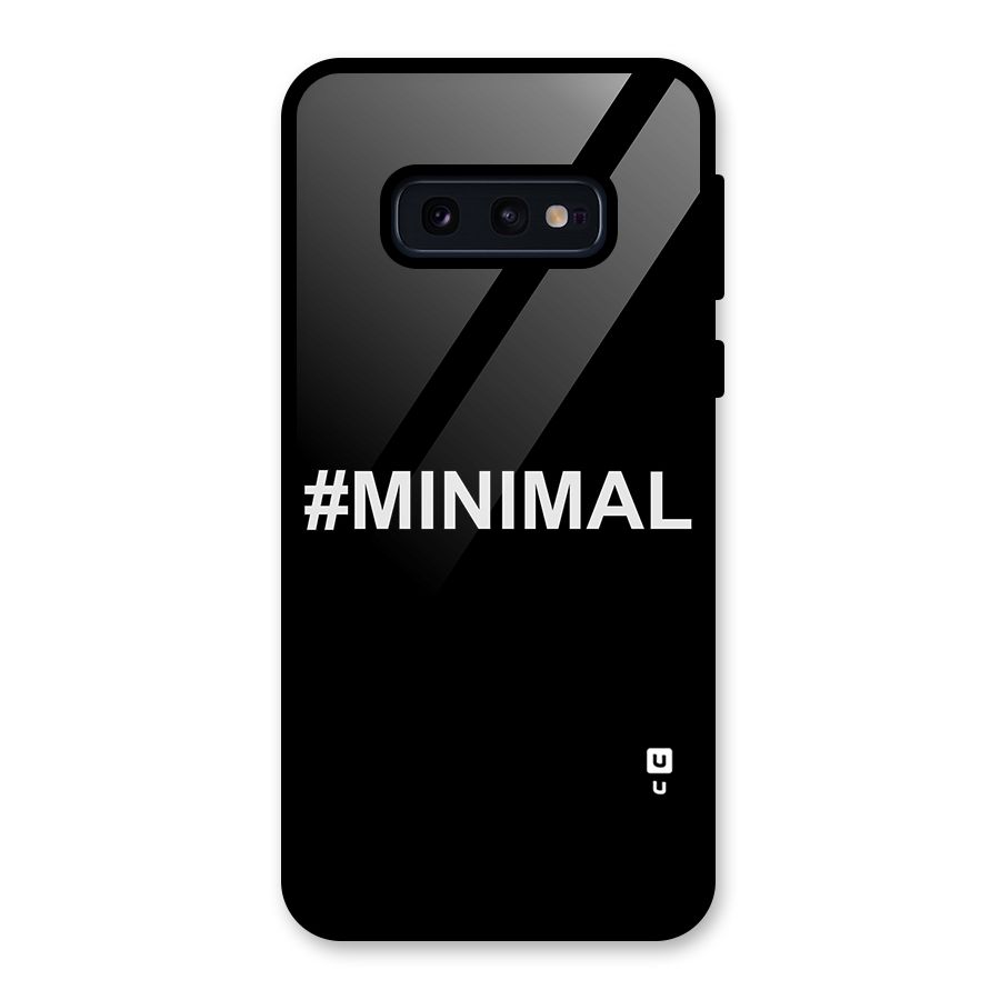 Hashtag Minimal Black Glass Back Case for Galaxy S10e