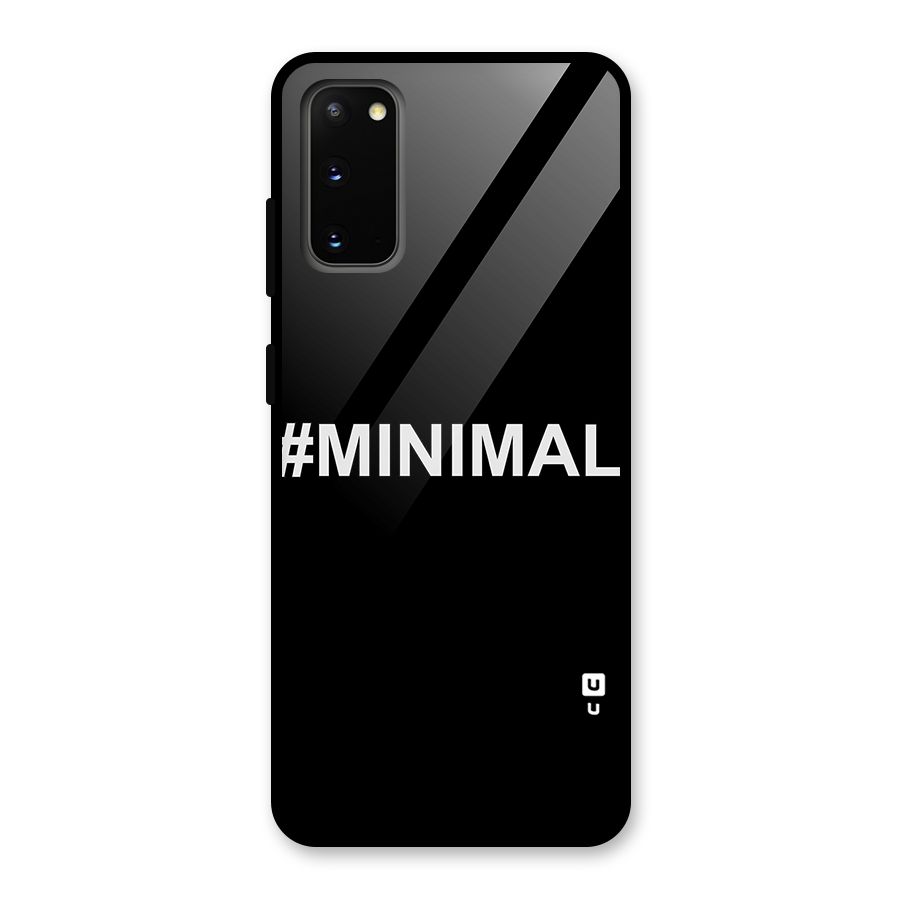 Hashtag Minimal Black Glass Back Case for Galaxy S20
