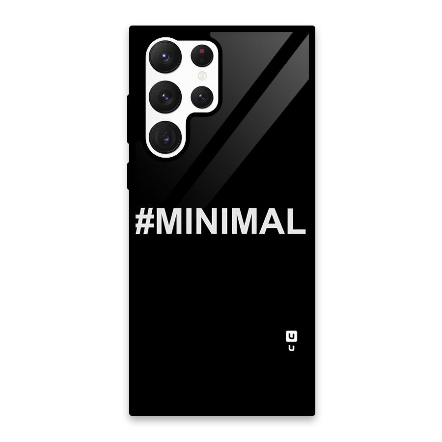 Hashtag Minimal Black Glass Back Case for Galaxy S22 Ultra 5G