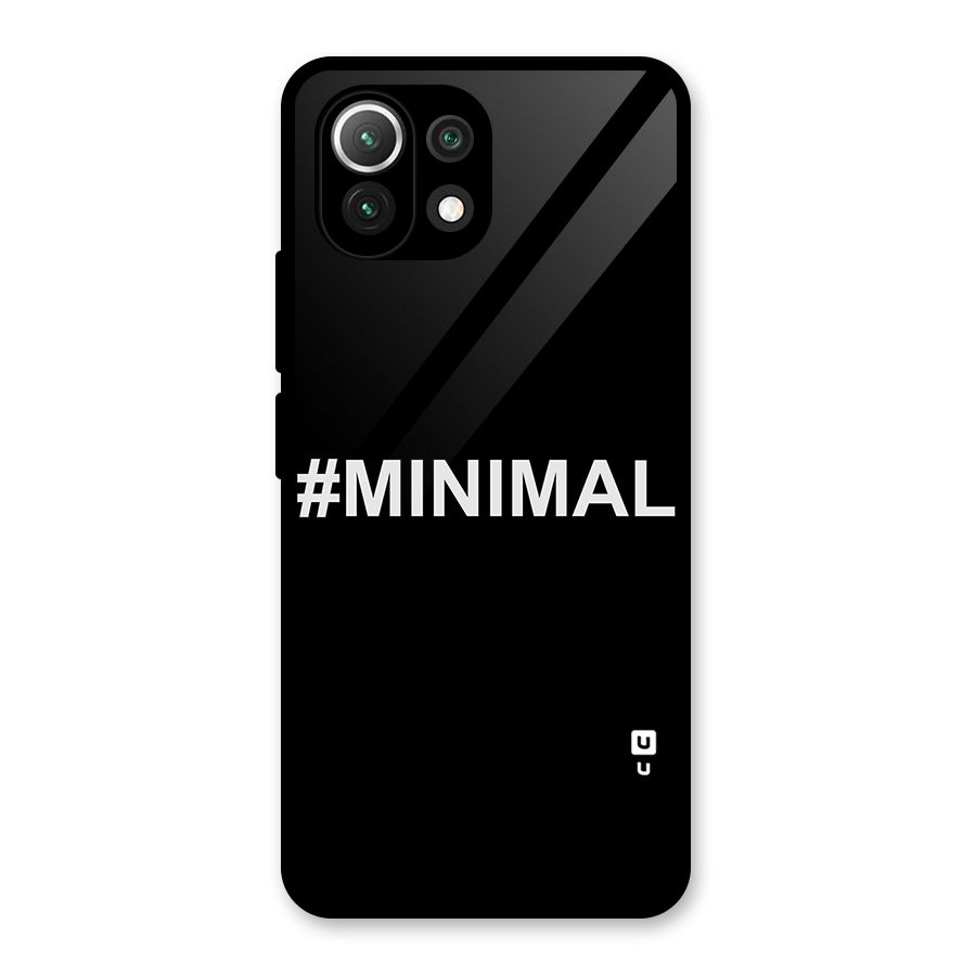 Hashtag Minimal Black Glass Back Case for Mi 11 Lite NE 5G