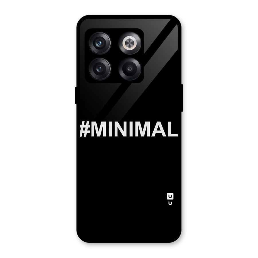 Hashtag Minimal Black Glass Back Case for OnePlus 10T