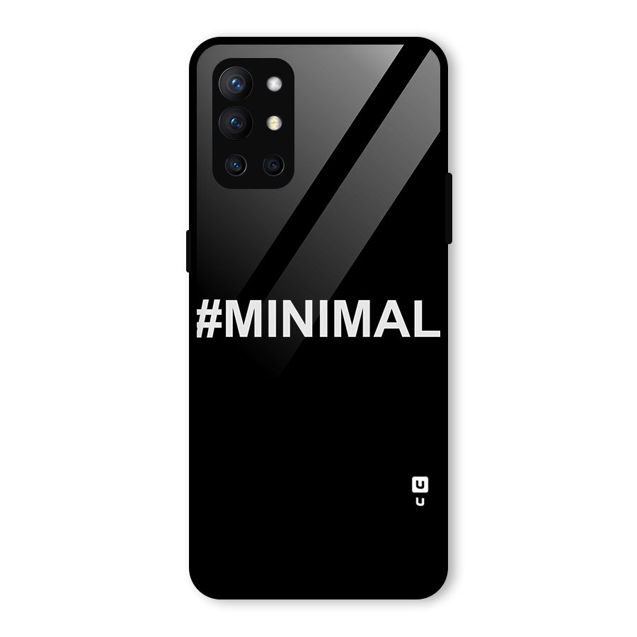 Hashtag Minimal Black Glass Back Case for OnePlus 9R