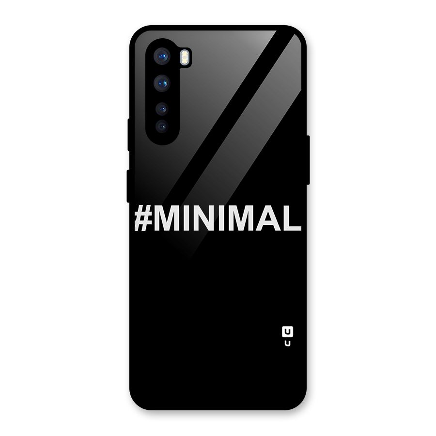 Hashtag Minimal Black Glass Back Case for OnePlus Nord