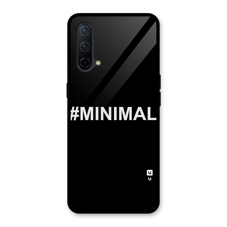 Hashtag Minimal Black Glass Back Case for OnePlus Nord CE 5G