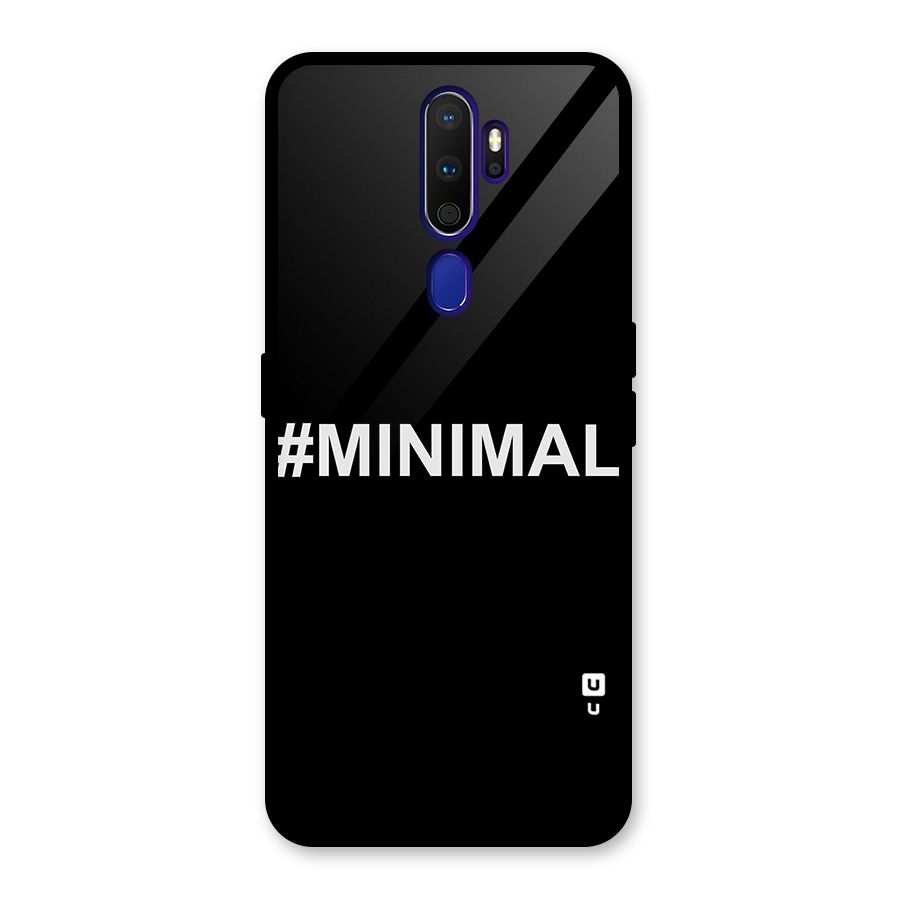 Hashtag Minimal Black Glass Back Case for Oppo A9 (2020)