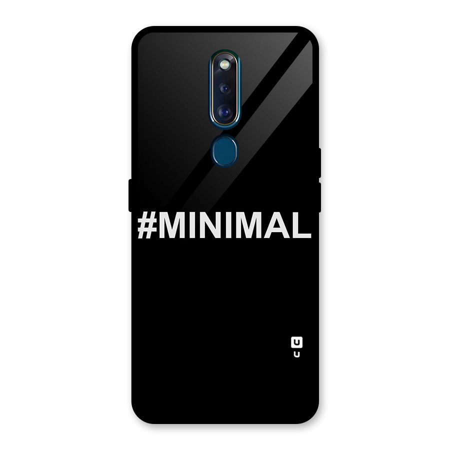Hashtag Minimal Black Glass Back Case for Oppo F11 Pro