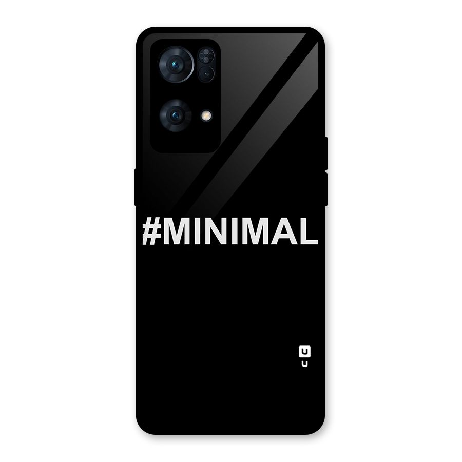 Hashtag Minimal Black Glass Back Case for Oppo Reno7 Pro 5G