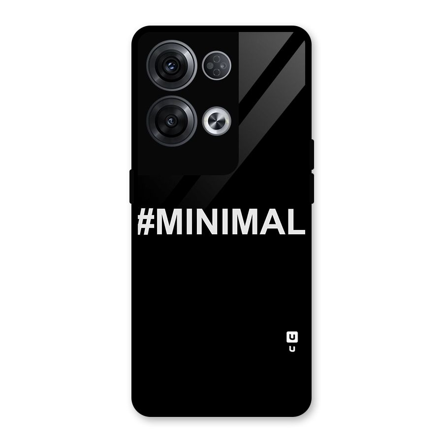 Hashtag Minimal Black Glass Back Case for Oppo Reno8 Pro 5G
