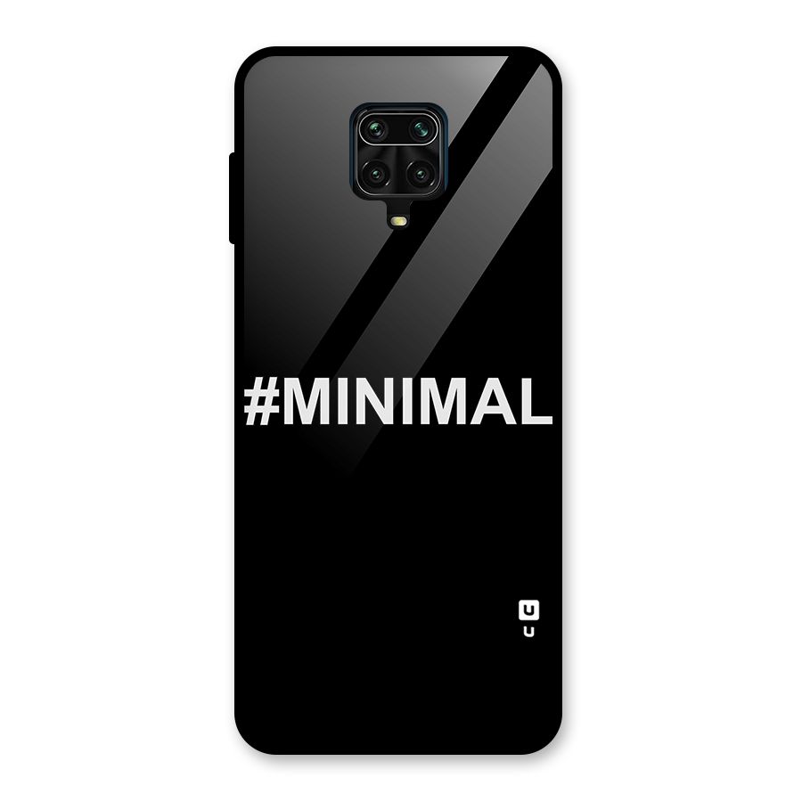 Hashtag Minimal Black Glass Back Case for Poco M2 Pro