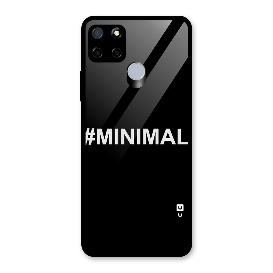 Hashtag Minimal Black Glass Back Case for Realme C12