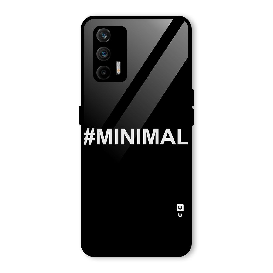 Hashtag Minimal Black Glass Back Case for Realme GT 5G