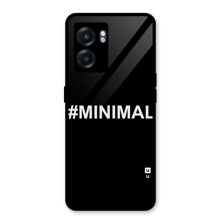 Hashtag Minimal Black Glass Back Case for Realme Narzo 50 5G