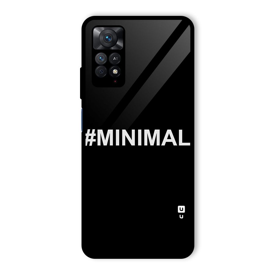Hashtag Minimal Black Glass Back Case for Redmi Note 11 Pro Plus 5G
