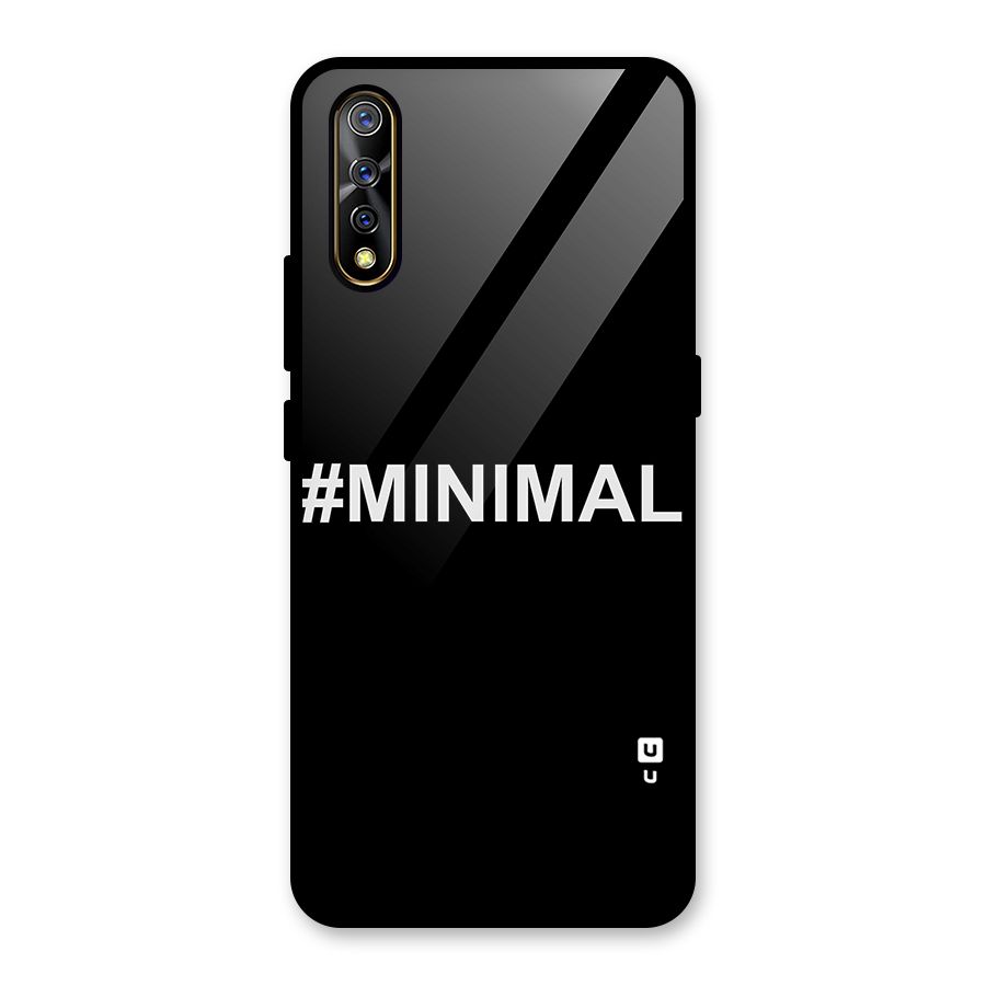 Hashtag Minimal Black Glass Back Case for Vivo S1