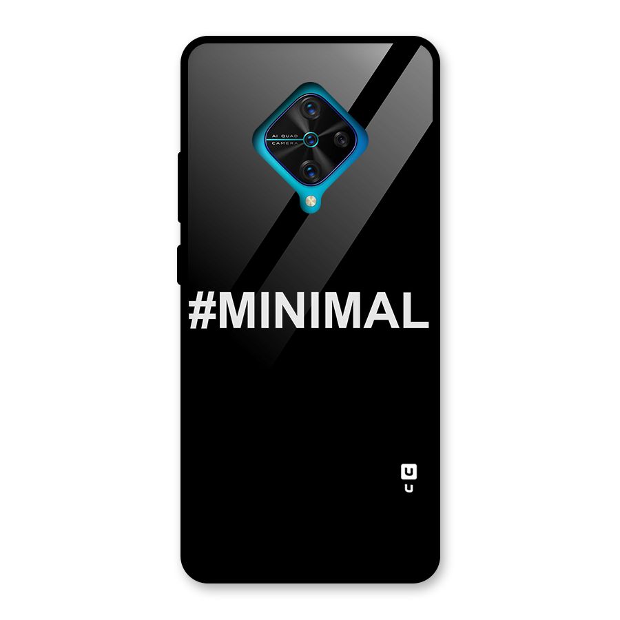 Hashtag Minimal Black Glass Back Case for Vivo S1 Pro