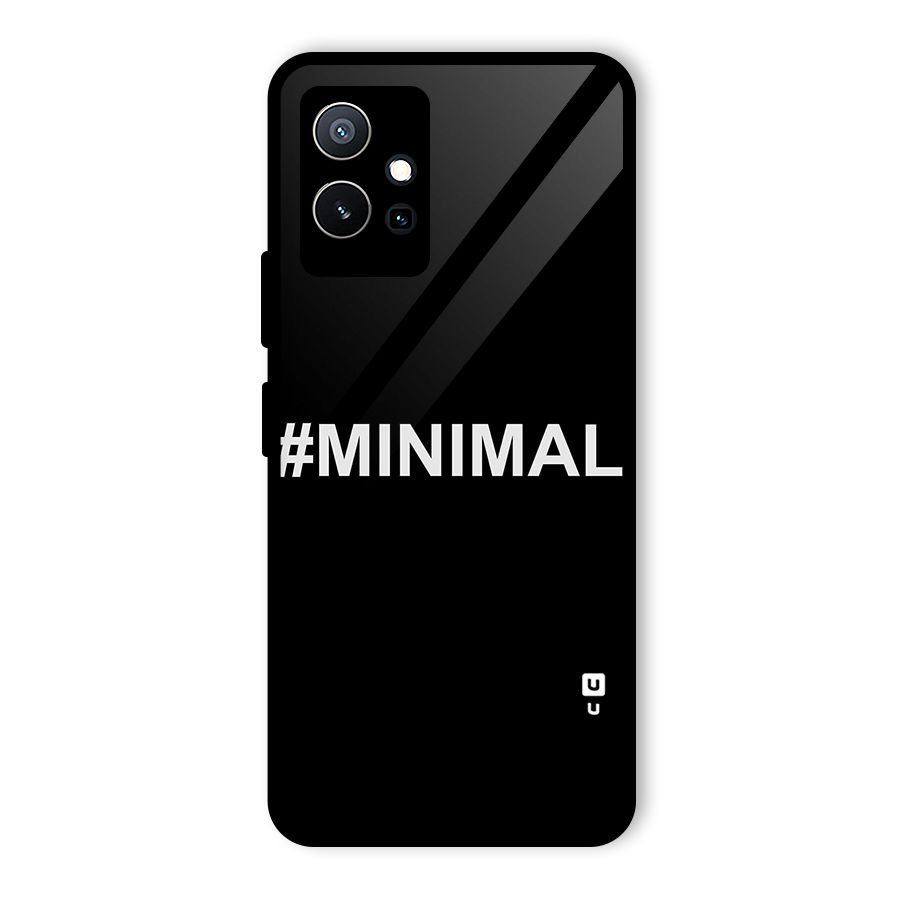 Hashtag Minimal Black Glass Back Case for Vivo T1 5G